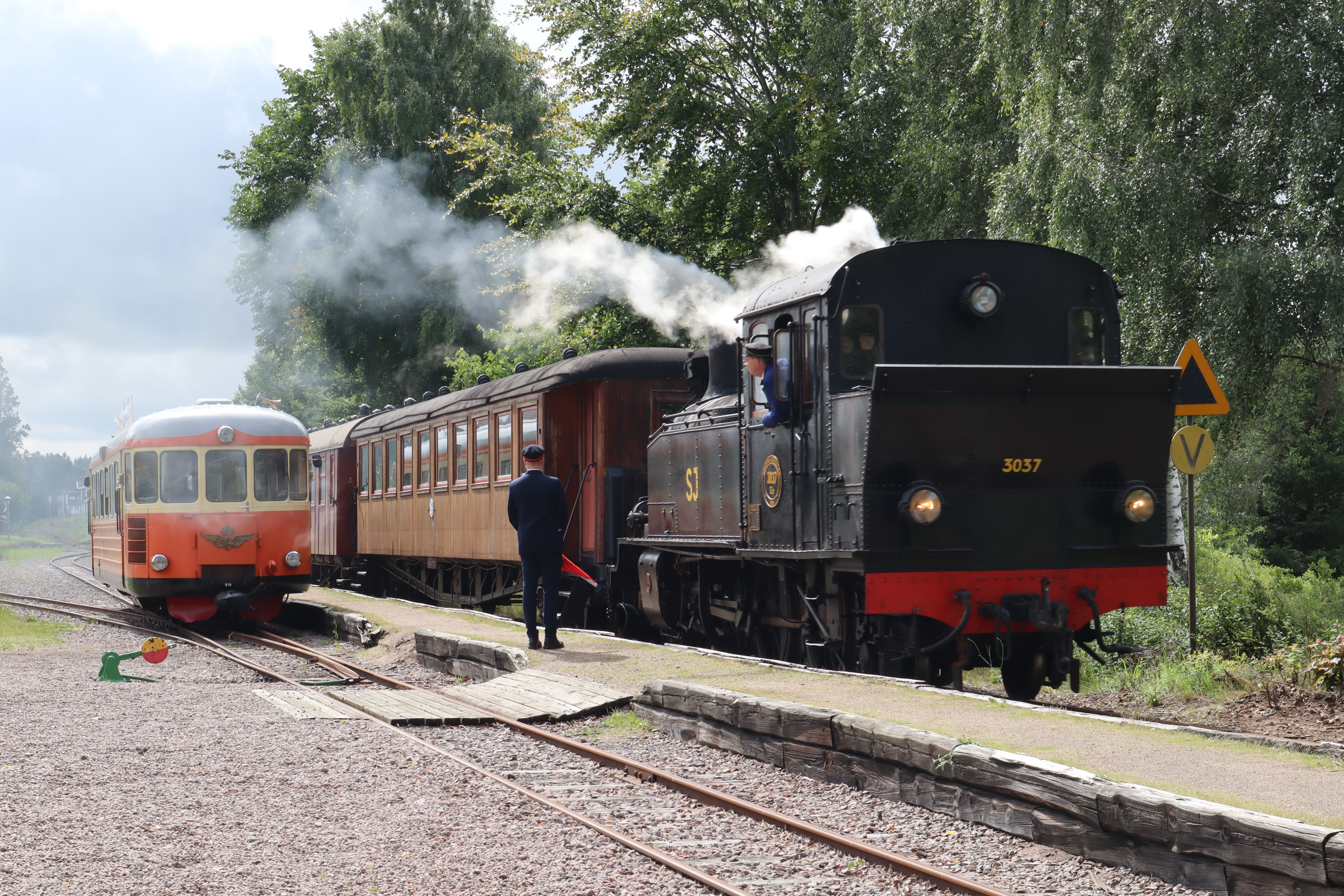 Picture at the steamtrain in Lundsbrunn
